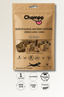 CHOMPO KURUTULMUŞ CİĞER KÜPLERİ KÖPEK ÖDÜLÜ 100 GR