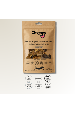 CHOMPO KURUTULMUŞ İNEK MEMESİ PARÇALARI KÖPEK ÖDÜLÜ 100 GR