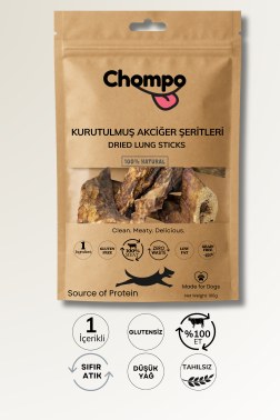 CHOMPO KURUTULMUŞ CİĞER ŞERİTLERİ KÖPEK ÖDÜLÜ 100 GR