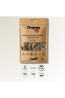 CHOMPO KURUTULMUŞ KUZU İŞKEMBE ŞERİTLERİ KÖPEK ÖDÜLÜ 100 GR